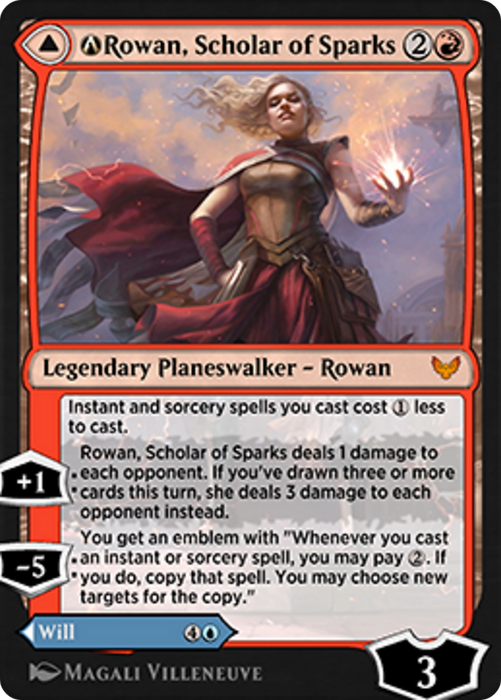 A-Rowan, Scholar of Sparks // A-Will, Scholar of Frost (STX-A-156) - mythic