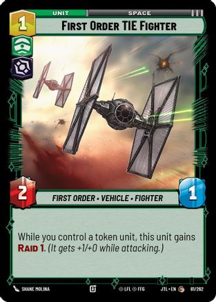 First Order TIE Fighter (081/262) - JTL - Common