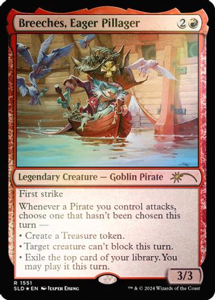 Breeches, Eager Pillager (Rainbow Foil) (SLD-1551) - rare - Foil