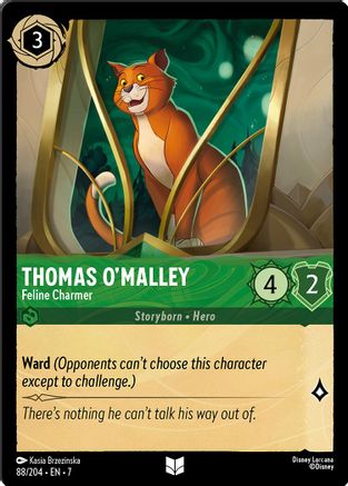 Thomas O'Malley - Feline Charmer (88/204) - Uncommon