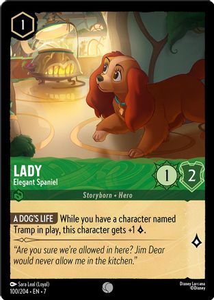 Lady - Elegant Spaniel FRANÇAIS (100/204) - IA - Commune - Cold Foil