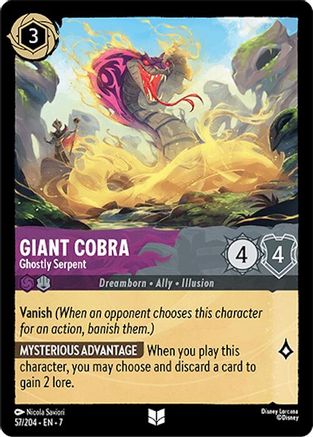 Giant Cobra - Ghostly Serpent (57/204) - Uncommon - Cold Foil