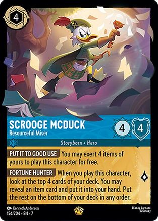 Scrooge McDuck - Resourceful Miser (154/204) - Legendary - Cold Foil