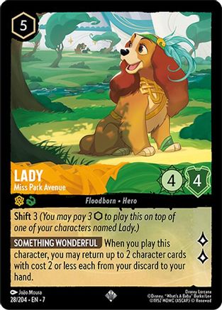 Lady - Miss Park Avenue (28/204) - Super Rare - Cold Foil