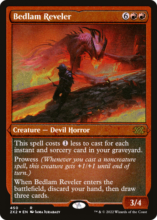 Bedlam Reveler (2X2-450) - rare - Etched Foil