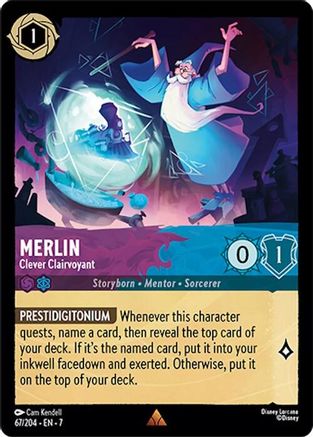 Merlin - Clever Clairvoyant (67/204) - Rare