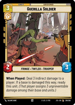 Guerilla Soldier (218/262) - JTL - Common