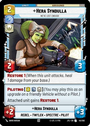 Hera Syndulla - We've Lost Enough (045/262) - JTL - Uncommon