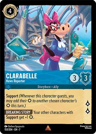 Clarabelle - News Reporter FRANÇAIS (153/204) - IA - Rare - Cold Foil