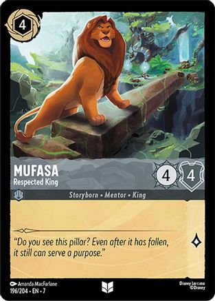 Mufasa - Respected King (196/204) - Uncommon - Cold Foil