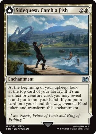 Sidequest: Catch a Fish // Cooking Campsite (FIN-031) - uncommon: (enchantment) - Foil