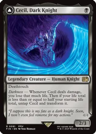 Cecil, Dark Knight // Cecil, Redeemed Paladin (FIN-091) - rare