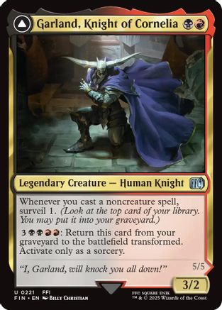 Garland, Knight of Cornelia // Chaos, the Endless (FIN-221) - uncommon - Foil
