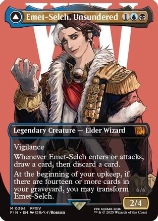 Emet-Selch, Unsundered // Hades, Sorcerer of Eld (FIN-394) - mythic (Borderless)