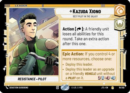 Kazuda Xiono - Best Pilot in the Galaxy (018/262) - JTL - Rare