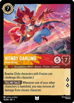 Wendy Darling - Pirate Queen (12/204) - Uncommon - Cold Foil