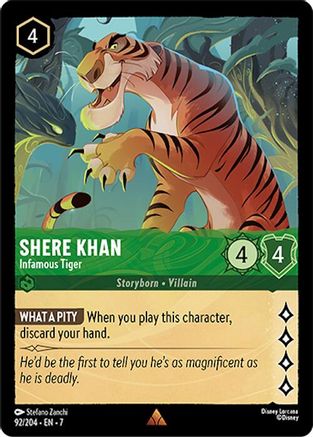 Shere Khan - Infamous Tiger (92/204) - Rare