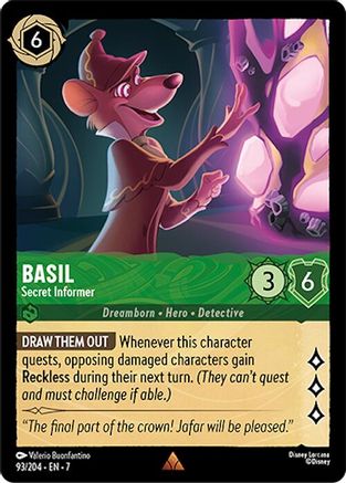 Basil - Secret Informer (93/204) - Rare - Cold Foil