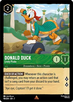 Donald Duck - Lively Pirate FRANÇAIS (98/204) - IA - Rare - Cold Foil