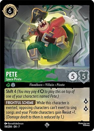 Pete - Space Pirate (114/204) - Super Rare - Cold Foil