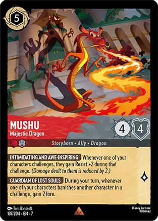 Mushu - Majestic Dragon (137/204) - Rare