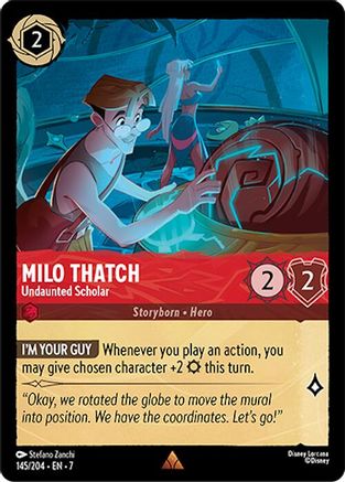 Milo Thatch - Undaunted Scholar FRANÇAIS (145/204) - IA - Rare - Cold Foil