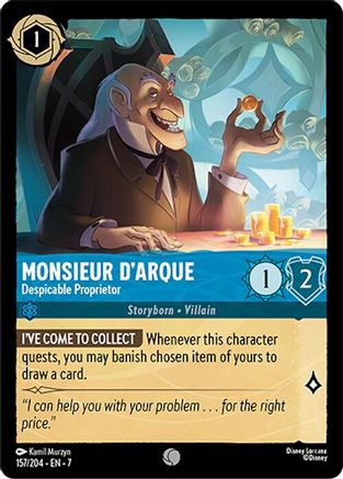 Monsieur D'Arque - Despicable Proprietor (157/204) - Common