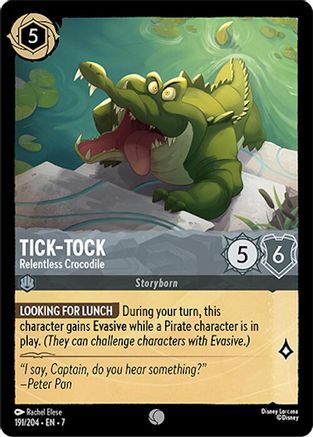 Tick-Tock - Relentless Crocodile (191/204) - Common - Cold Foil