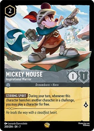 Mickey Mouse - Inspirational Warrior (200/204) - Legendary
