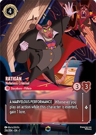 Ratigan - Nefarious Criminal (Enchanted) (216/204) - Enchanted - Holofoil