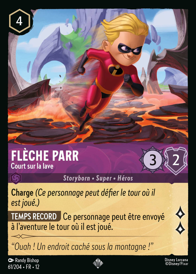 Flèche Parr - Court sur la lave