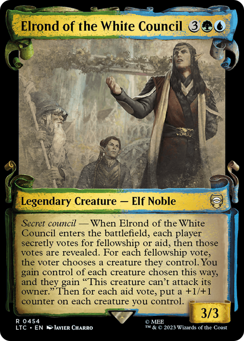 Elrond of the White Council (LTC-454) - rare: (Showcase)
