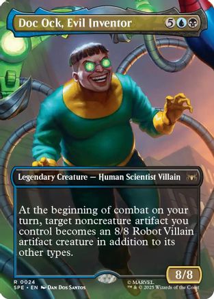 Doc Ock, Evil Inventor (Borderless) (SPE, MAR-024) - rare - Foil