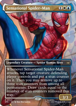 Sensational Spider-Man (Borderless) (SPE, MAR-025) - rare