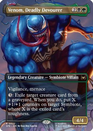 Venom, Deadly Devourer (Borderless) (SPE, MAR-022) - rare - Foil