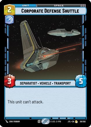 Corporate Defense Shuttle (059/262) - JTL - Rare