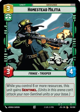 Homestead Militia (113/262) - JTL - Common