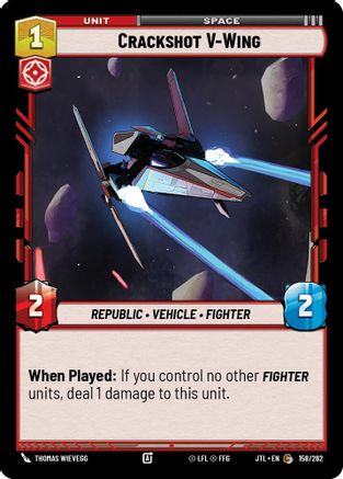 Crackshot V-Wing (158/262) - JTL - Common