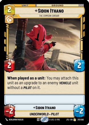 Sidon Ithano - The Crimson Corsair (213/262) - JTL - Rare