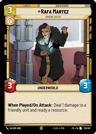 Rafa Martez - Shrewd Sister (219/262) - JTL - Uncommon