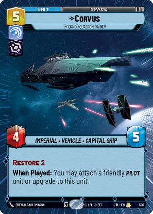 Corvus - Inferno Squadron Raider (Hyperspace) (300) - JTL - Rare