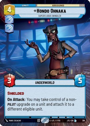 Hondo Ohnaka - Superfluous Swindler (Hyperspace) (318) - JTL - Legendary