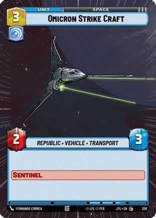 Omicron Strike Craft (Hyperspace) (326) - JTL - Common