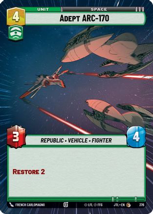 Adept ARC-170 (Hyperspace) (376) - JTL - Common
