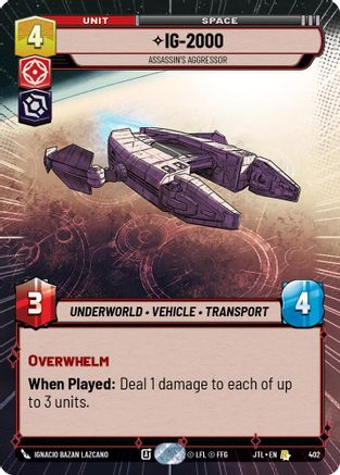 IG-2000 - Assassin's Aggressor (Hyperspace) (402) - JTL - Rare