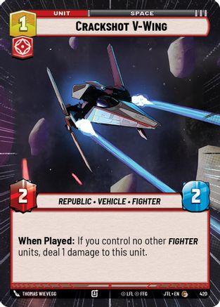 Crackshot V-Wing (Hyperspace) (420) - JTL - Common