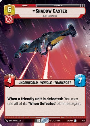 Shadow Caster - Just Business (Hyperspace) (431) - JTL - Legendary