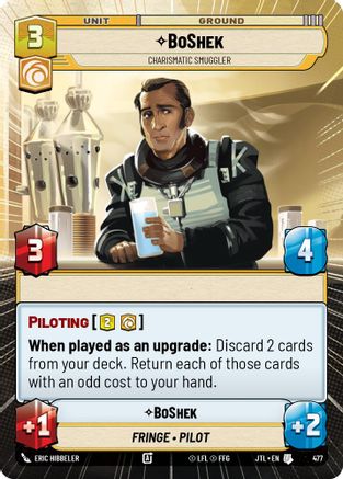 BoShek - Charismatic Smuggler (Hyperspace) (477) - JTL - Uncommon