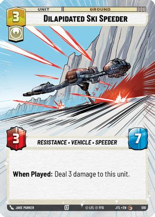 Dilapidated Ski Speeder (Hyperspace) (510) - JTL - Common