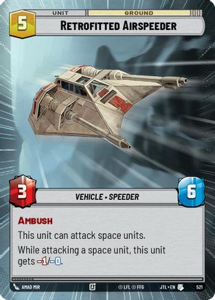 Retrofitted Airspeeder (Hyperspace) (521) - JTL - Uncommon